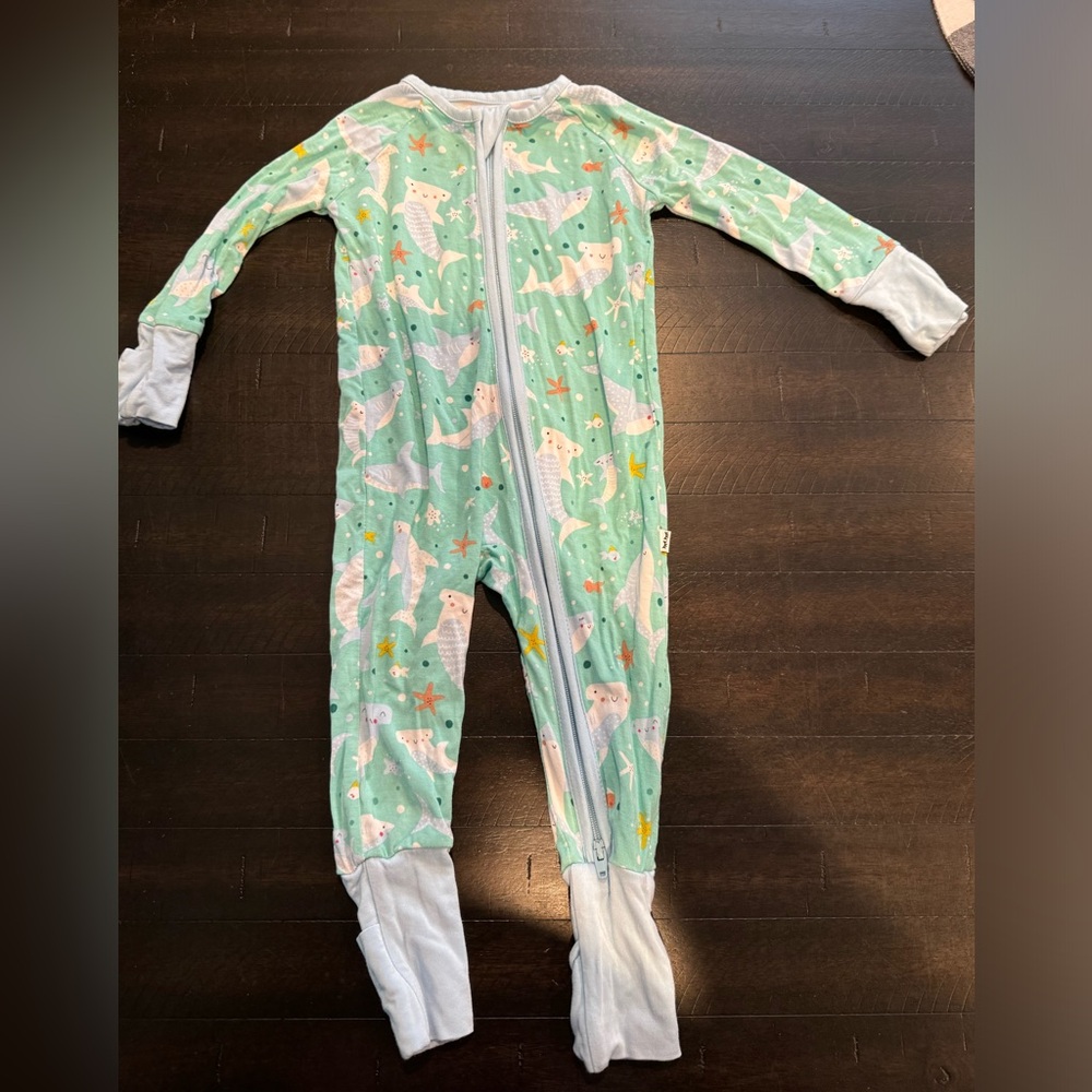 Little Sleepies Sharkies 3-6 months Zippie